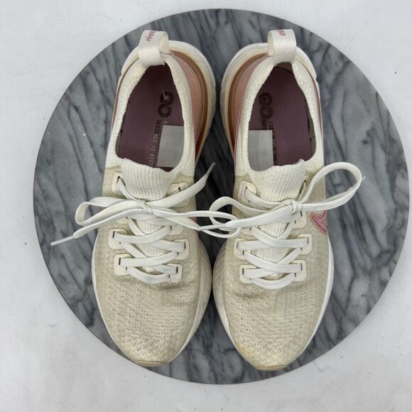 Nike Womens 8.5 Running Shoes React Infinity Run FK Sneakers White CD4372-103 - Picture 9 of 12